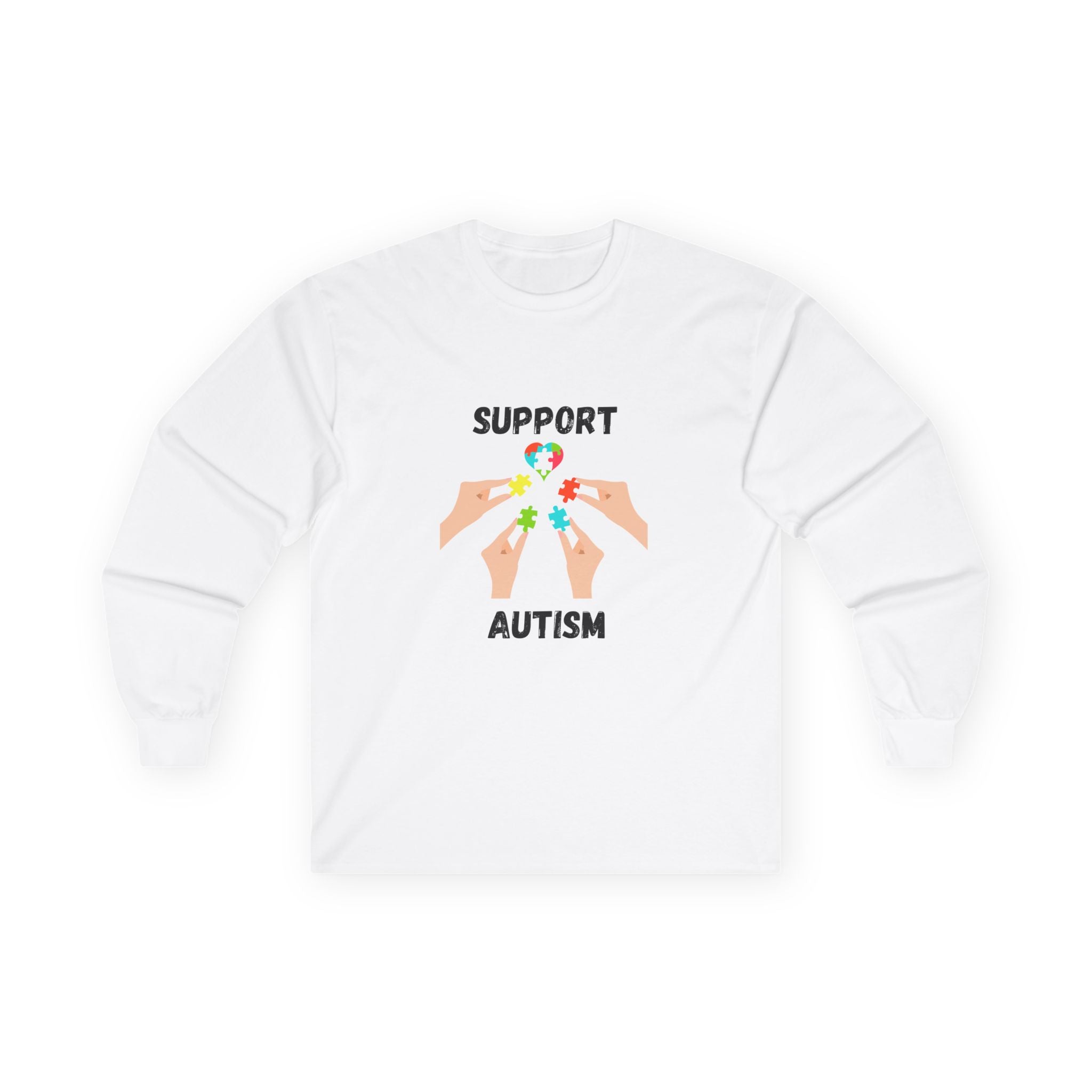 Puzzle Piece Hands Awareness Shirt - Blk