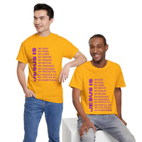Christian JESUS IS T-shirt - Purple