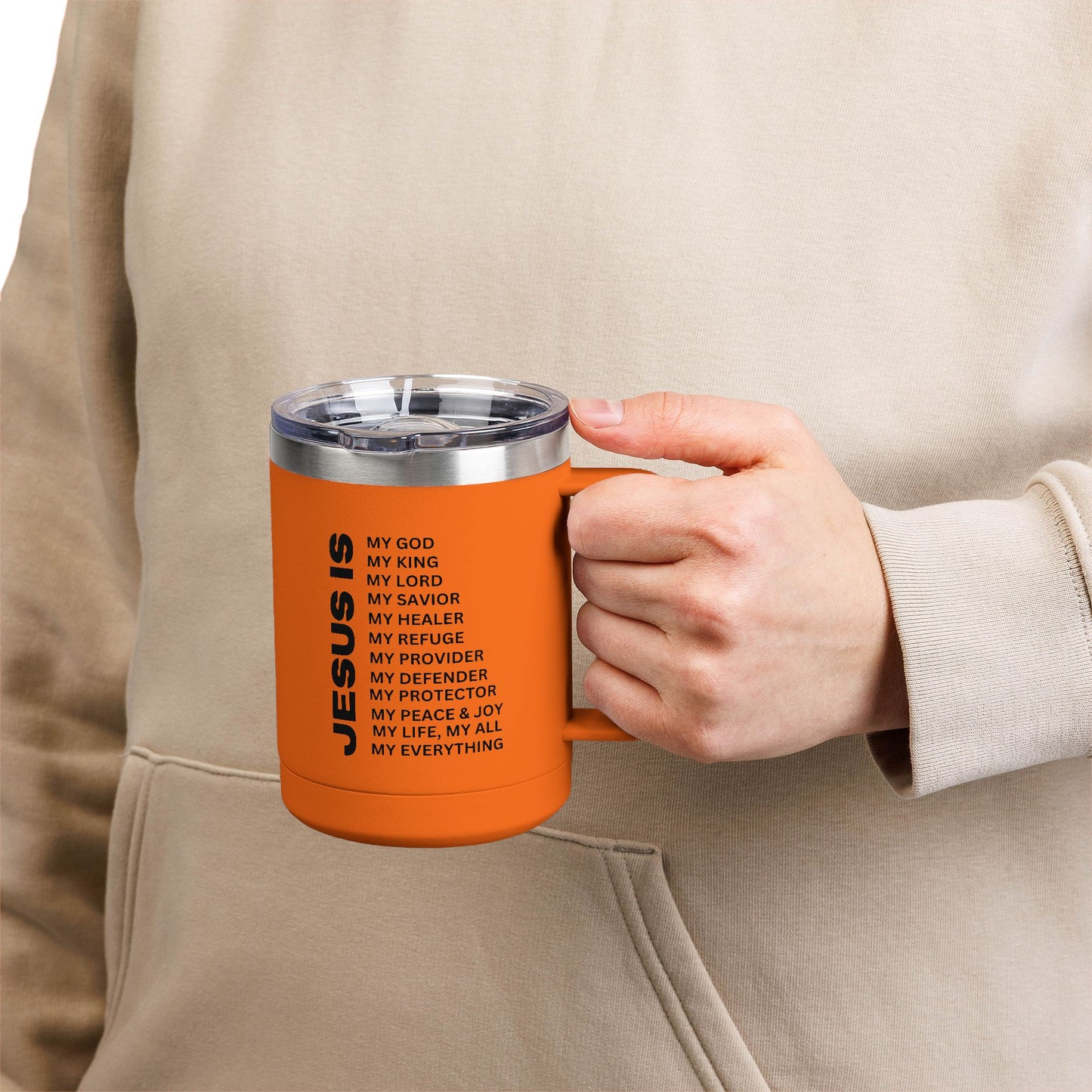 Christian Jesus Is 15oz Tumbler - Black