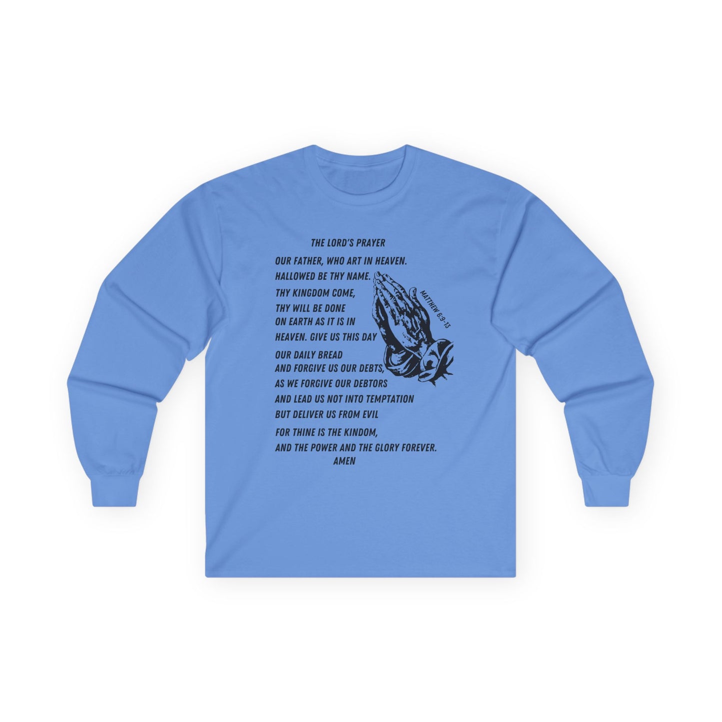 The Lord's Prayer Long Sleeve Tee - Black