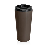 Push: "Pray Until Something Happens" Stainless Steel Brown Travel Mug