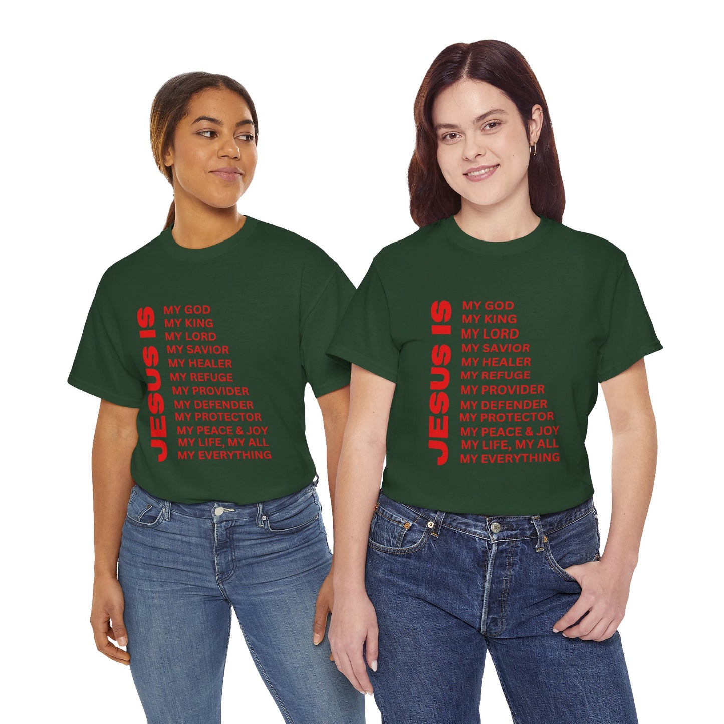 Christian JESUS IS T-Shirt - Red