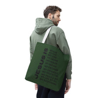 Christian JESUS IS Tote Bag - Green