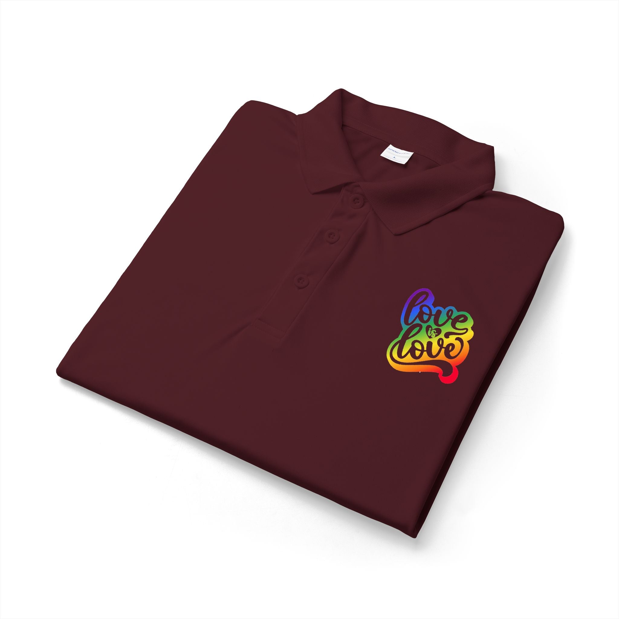 Rainbow "Love Love" Polo Shirt