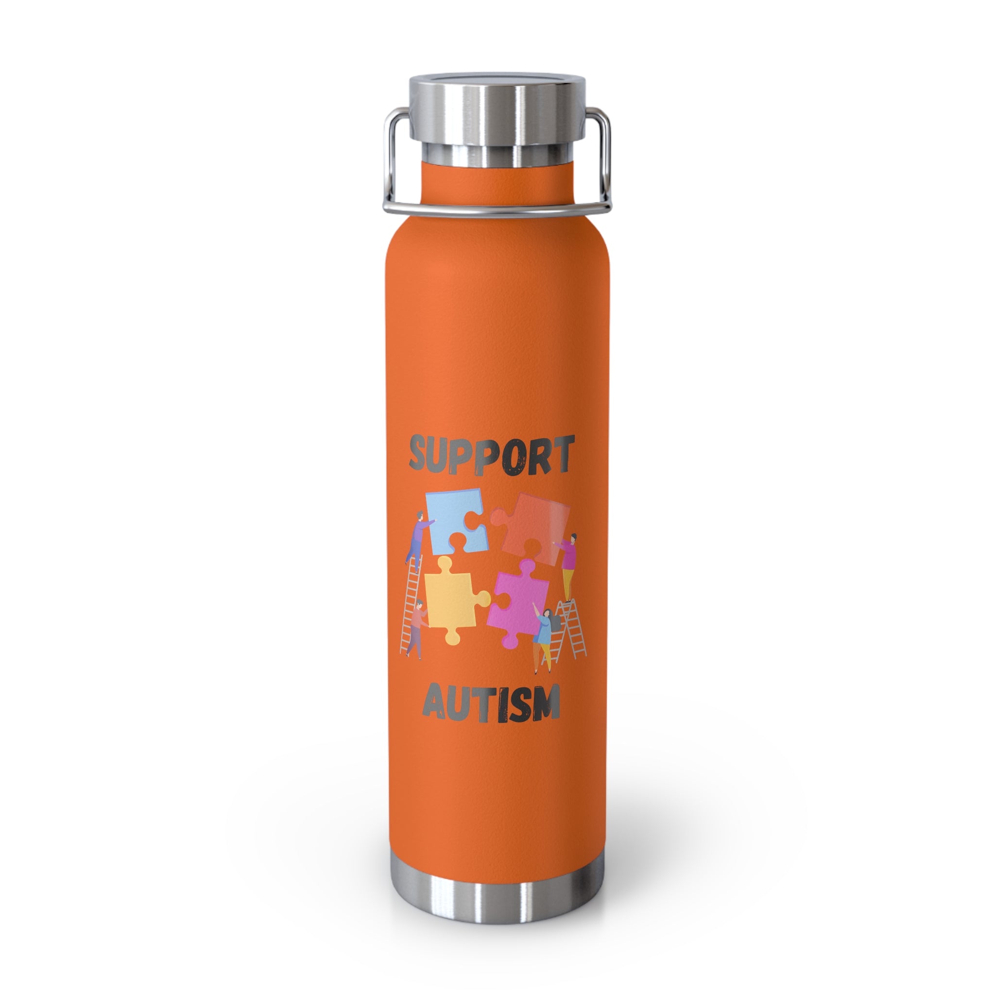 Support Autism Puzzle Piece Awareness - 22oz Insulated Water Bottle