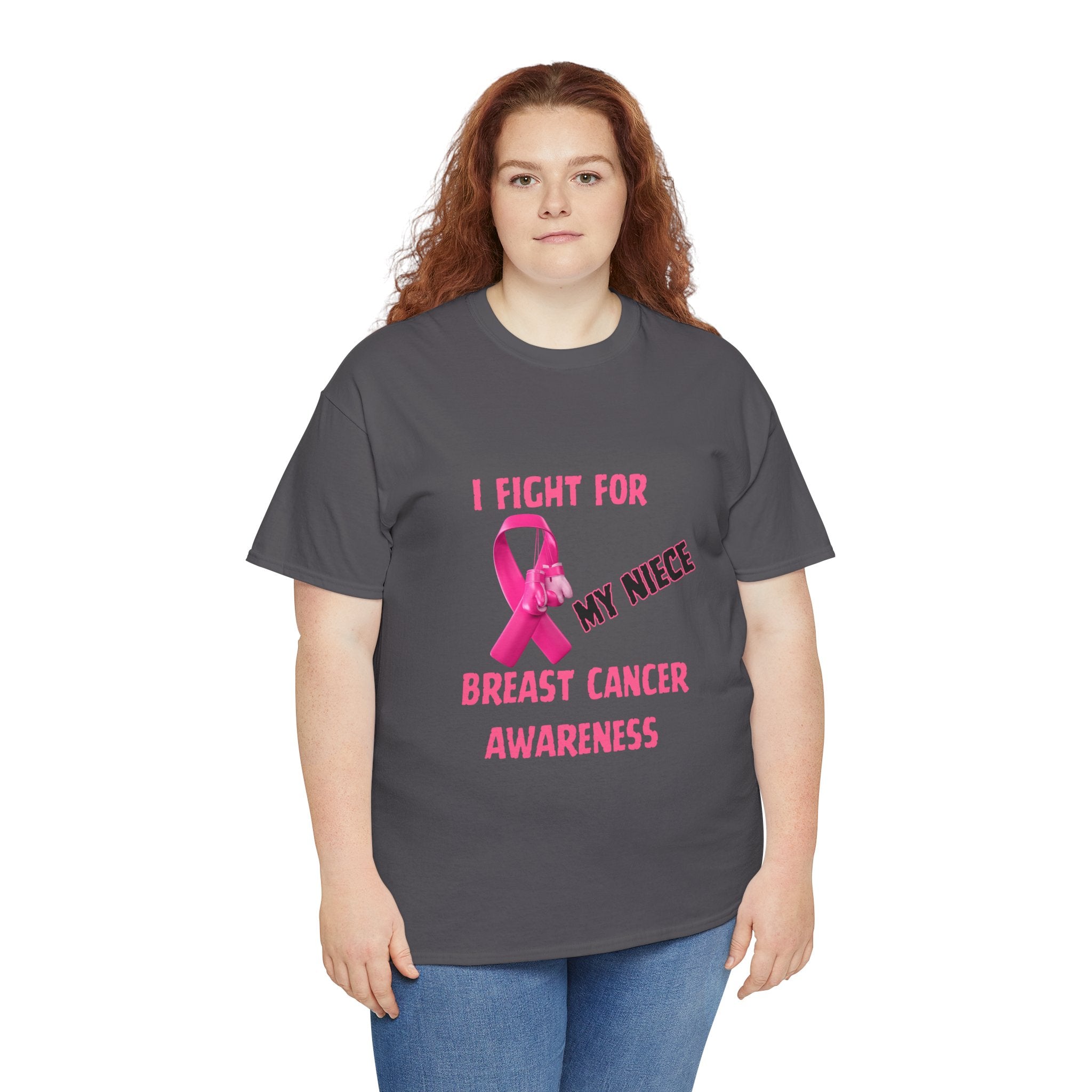 I Fight for My Niece Pink Ribbon T-Shirt