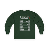 Bible Emergency Numbers Long Sleeve Tee - White