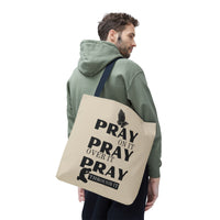 Pray On It Pray Over It Pray Through It Tote Bag - Sand