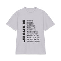 Christian JESUS IS T-shirt - 7X only - Black