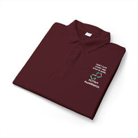 Don't Start and Stop Autism Polo - White