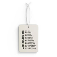 Christian 'Jesus Is' Car Air Freshener – Inspirational Scent