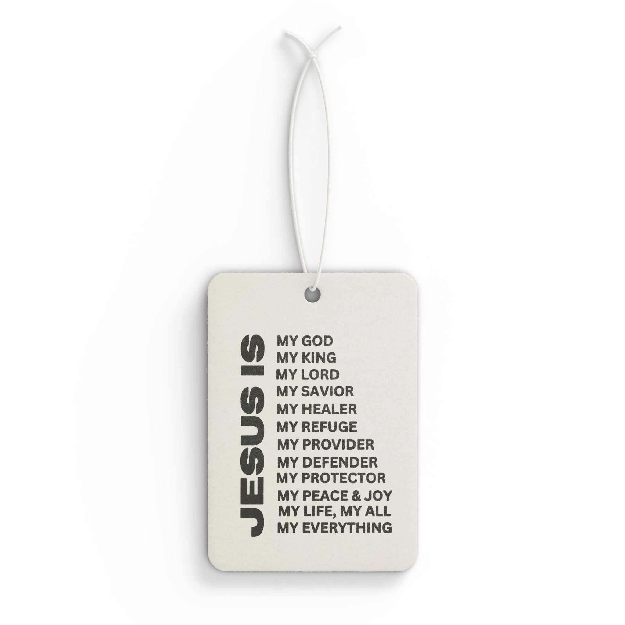Christian 'Jesus Is' Car Air Freshener – Inspirational Scent