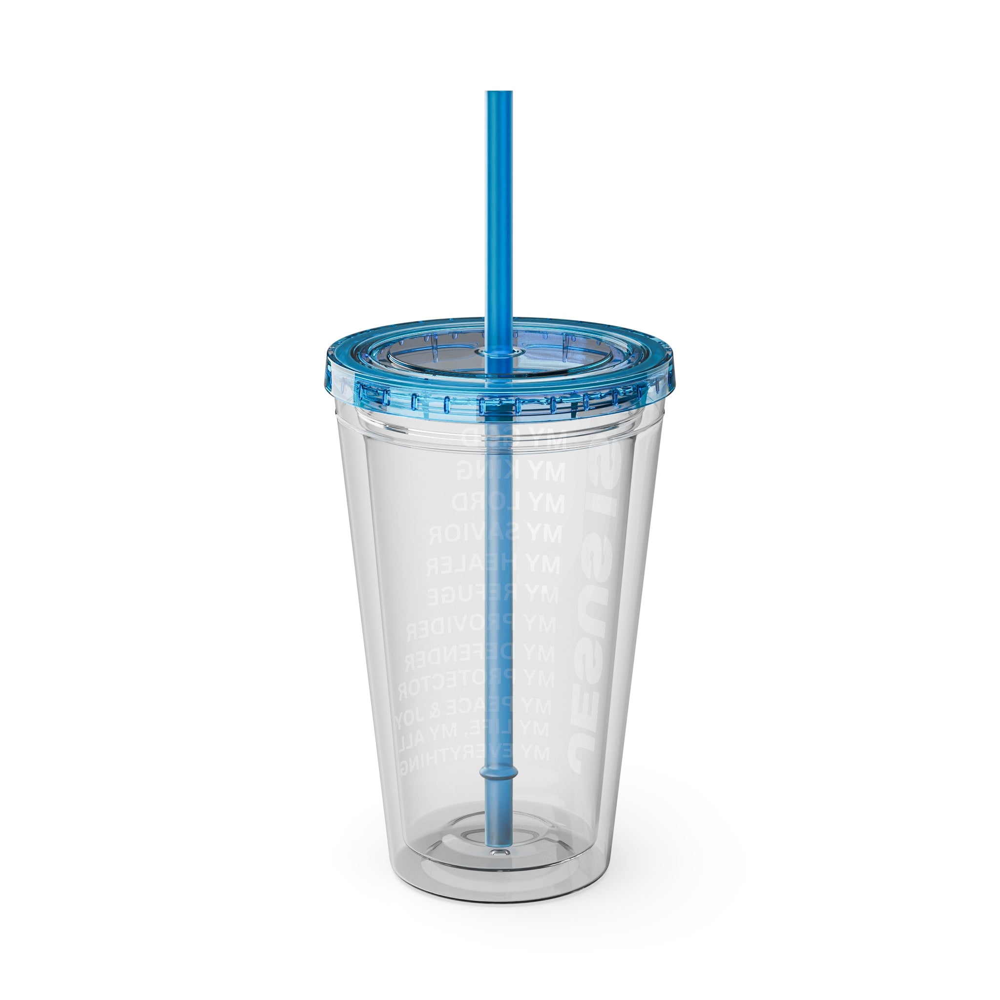 Christian JESUS IS 16oz Tumbler with Straw