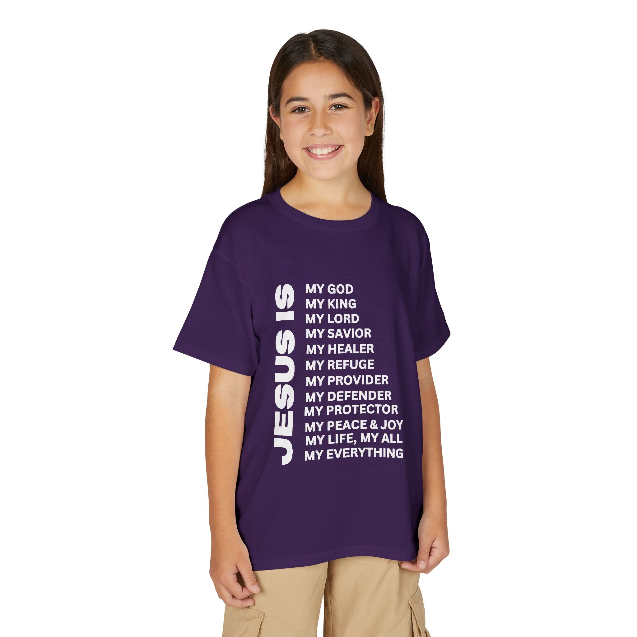 Christian JESUS IS Youth Short Sleeve - White