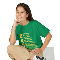 Christian JESUS IS Youth Short Sleeve - Yellow