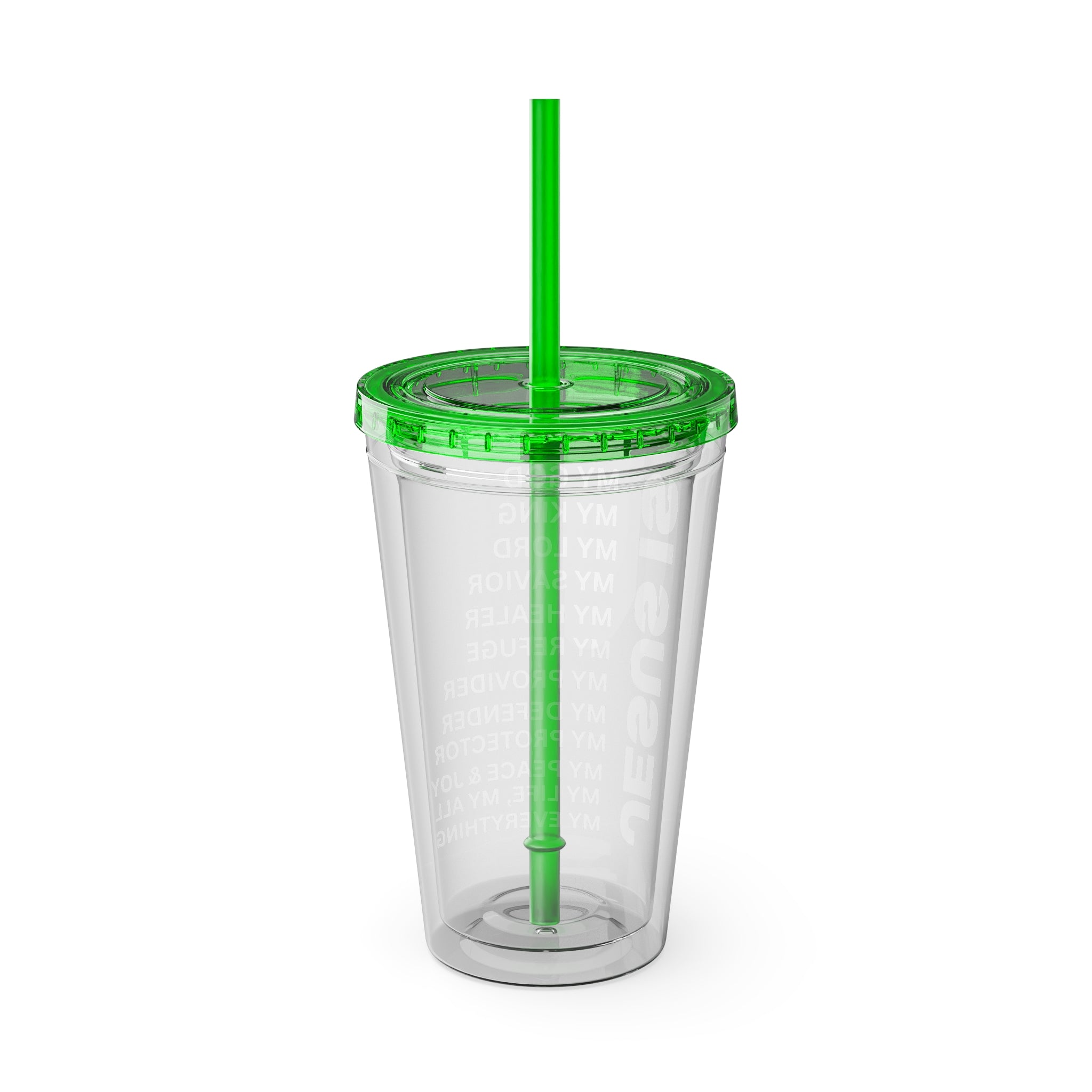 Christian JESUS IS 16oz Tumbler with Straw