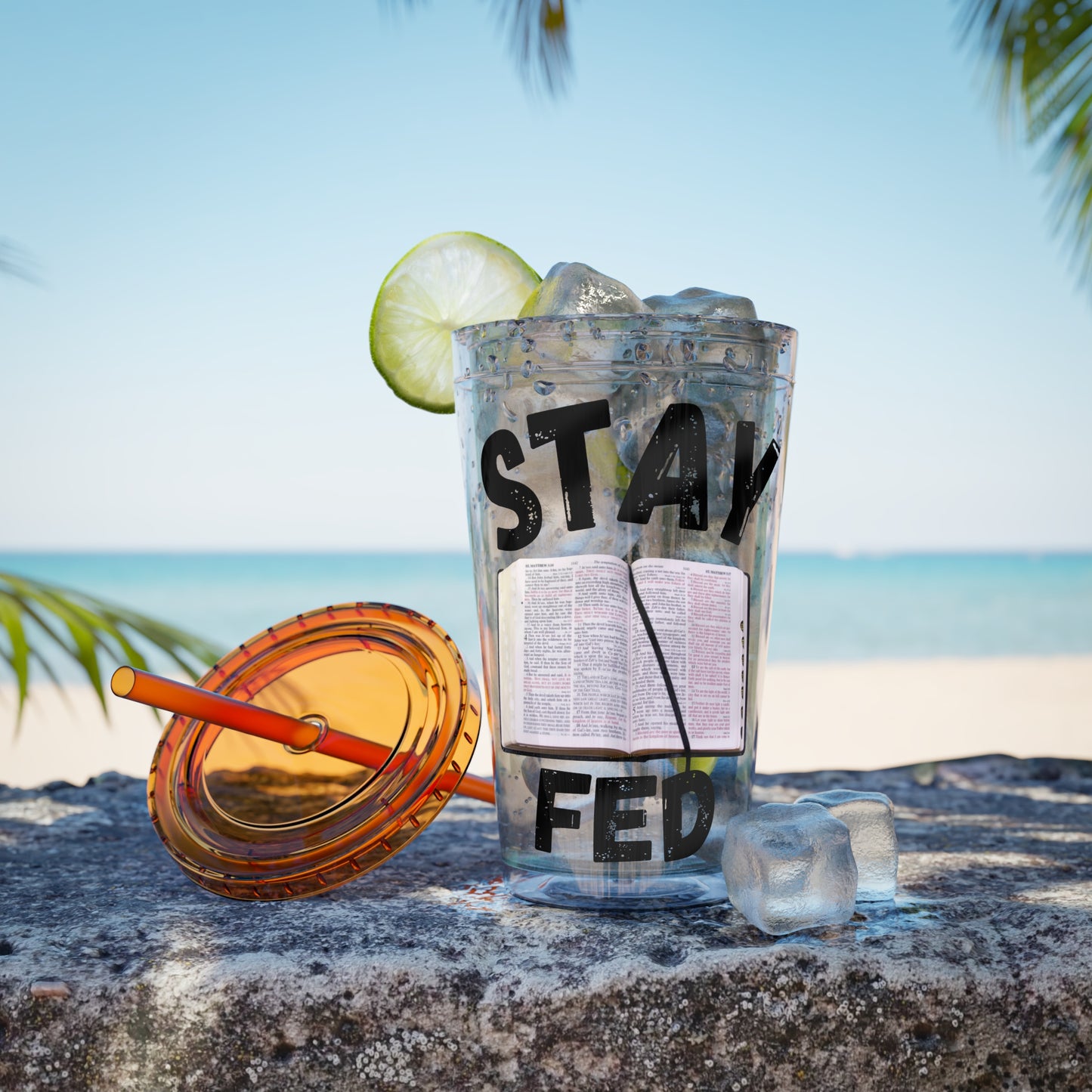 Stay Fed 16oz Tumbler with Straw