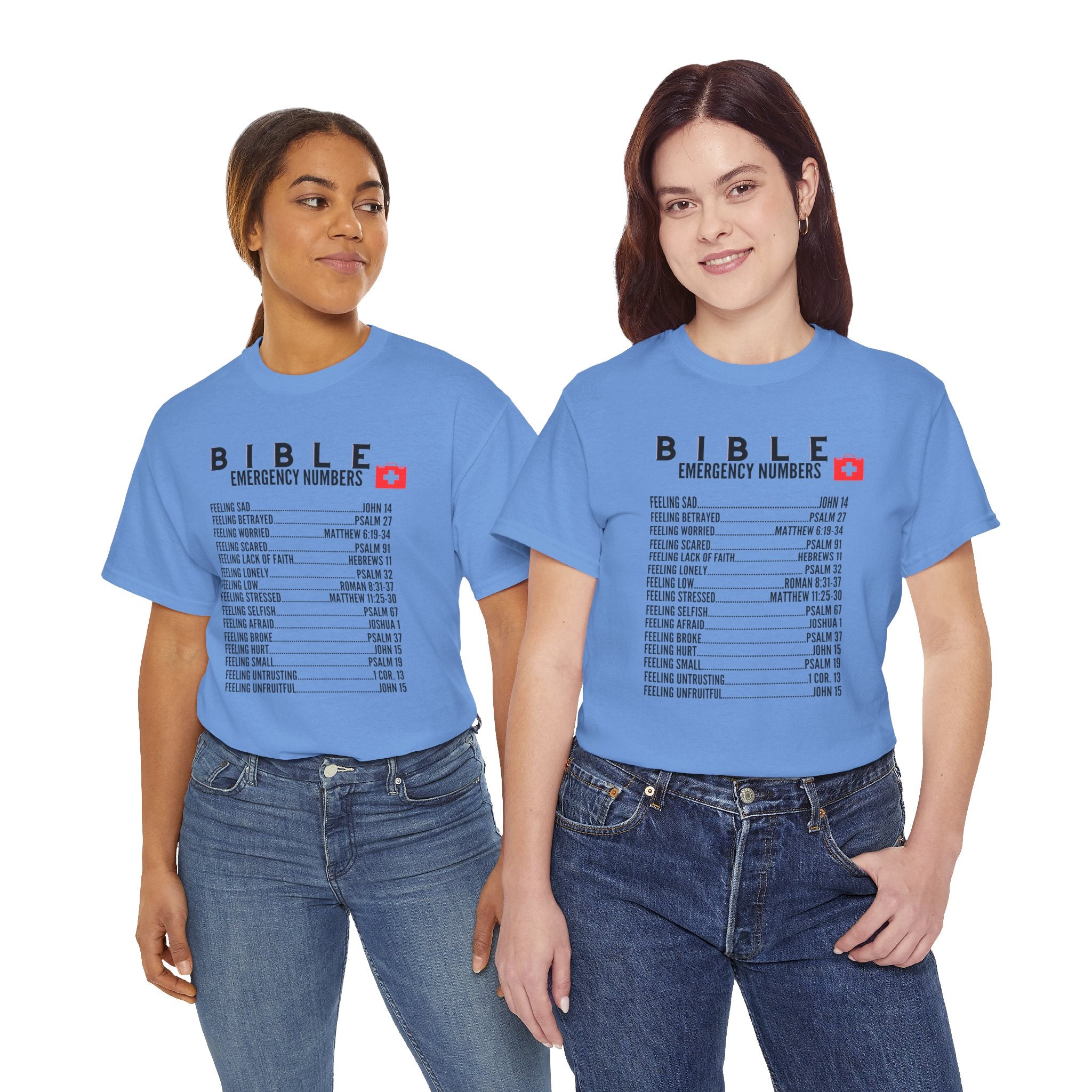 Bible Emergency Numbers Tee - Black