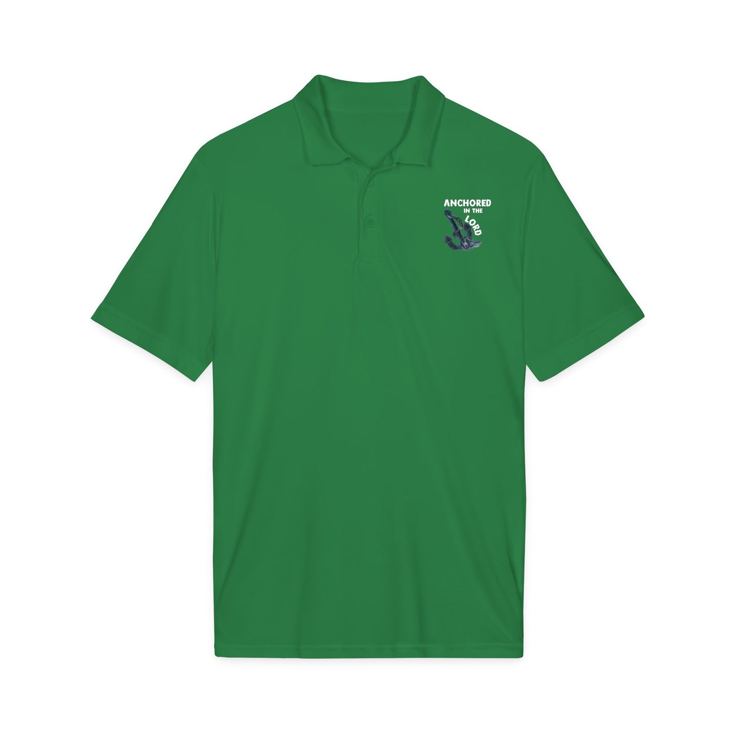Anchored in the Lord Polo - White