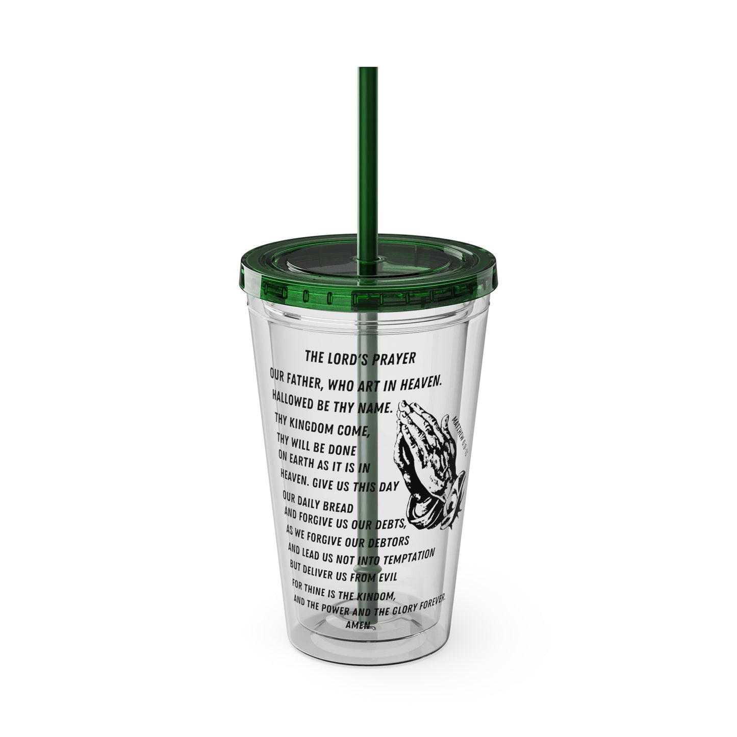 The Lord's Prayer 16oz Tumbler with Straw