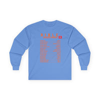 Bible Emergency Numbers Long Sleeve Tee - Orange