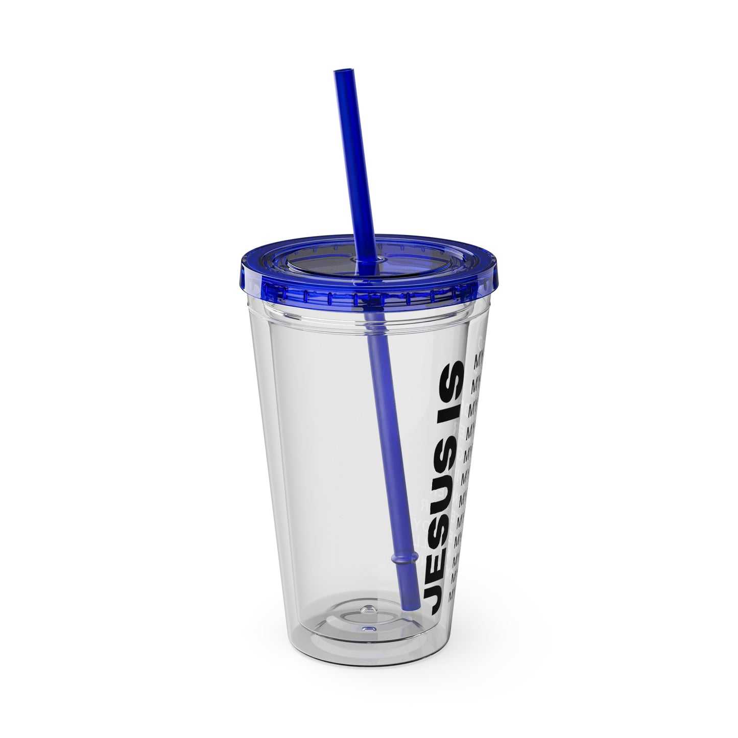 Christian JESUS IS 16oz Tumbler with Straw
