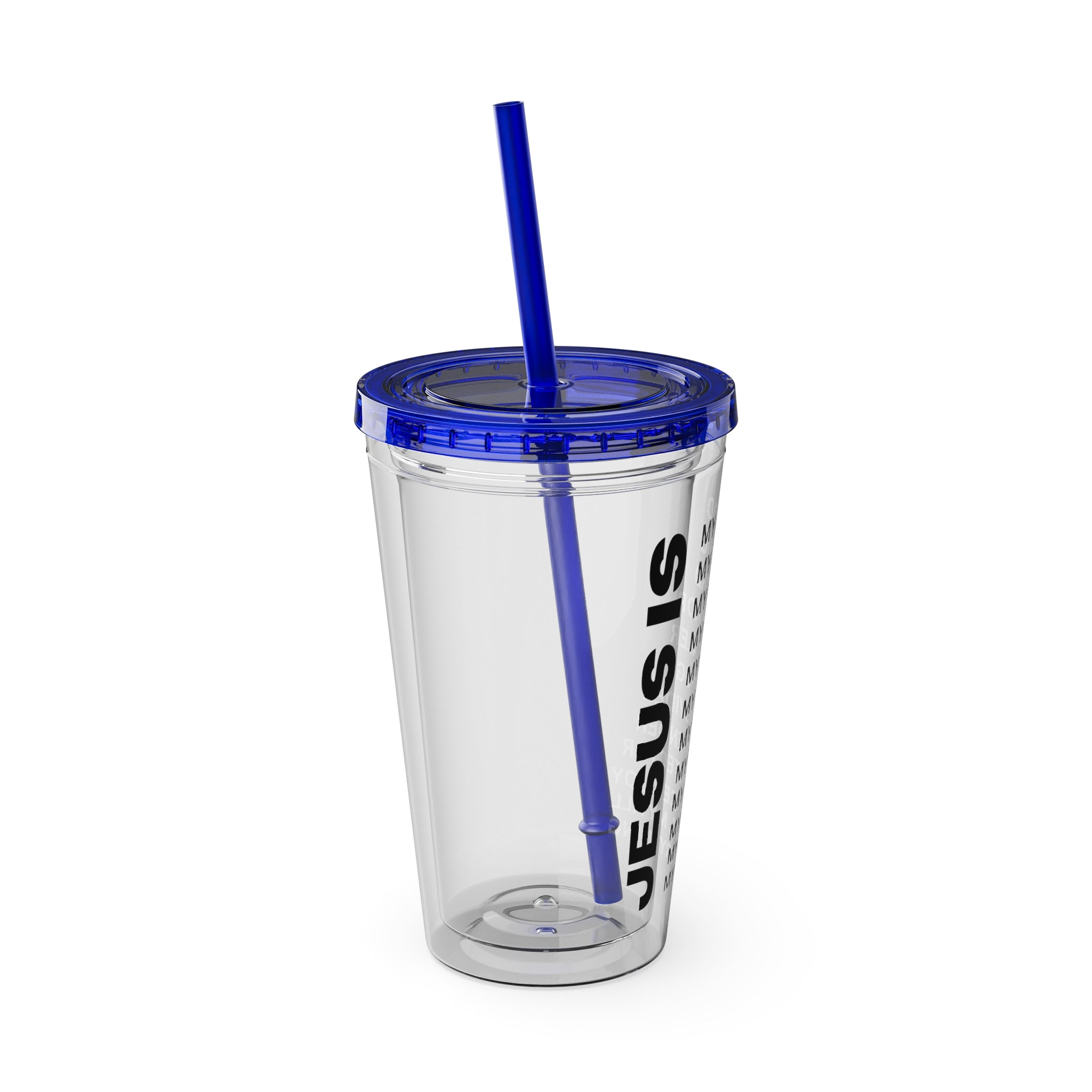 Christian JESUS IS 16oz Tumbler with Straw