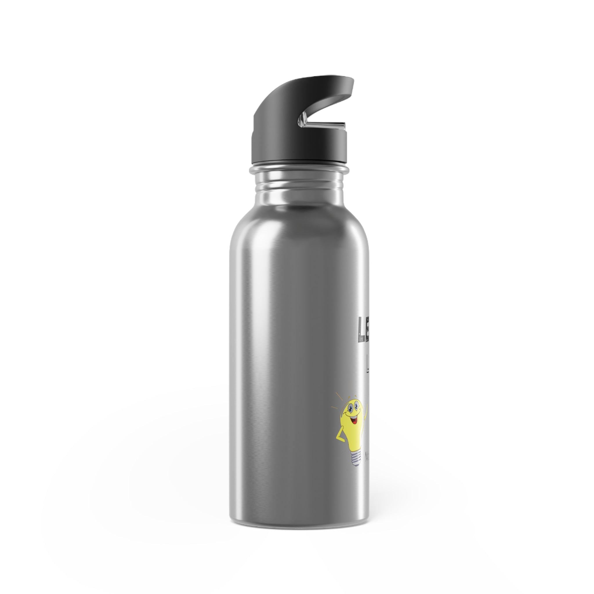 Let Your Light Shine Stainless Steel Water Bottle — 20oz Inspirational Bottle with Straw