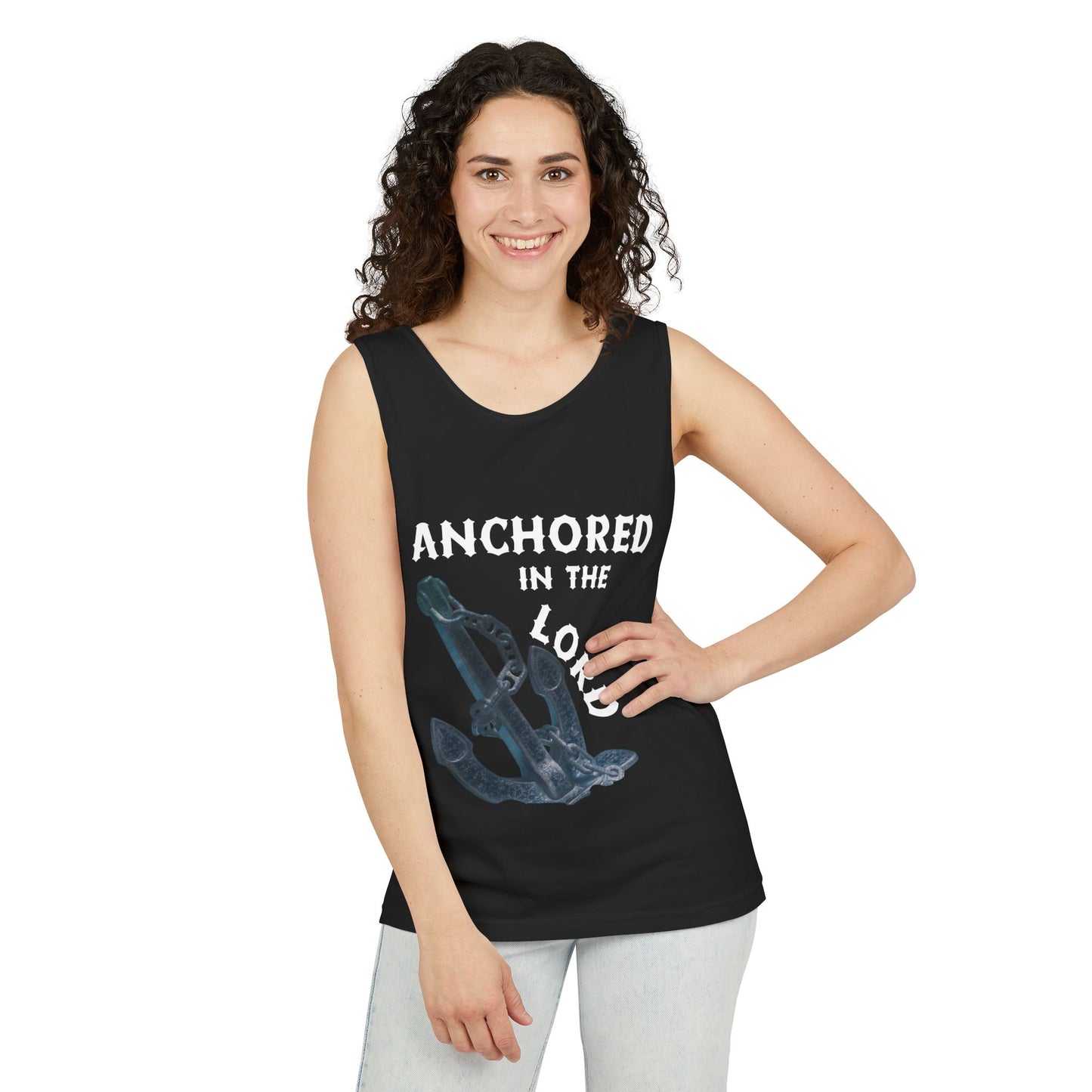 Anchored in the Lord Tank Top - White