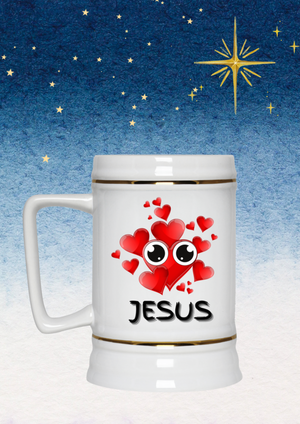 Eye Love Jesus Beer Stein 22oz.