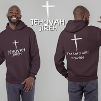 Jehovah Jireh Pullover Hoodie Front & Back - White