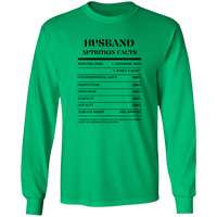 Nutrition Facts T-Shirt LS - Husband - Black