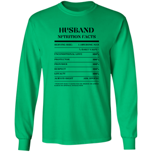 Nutrition Facts T-Shirt LS - Husband - Black