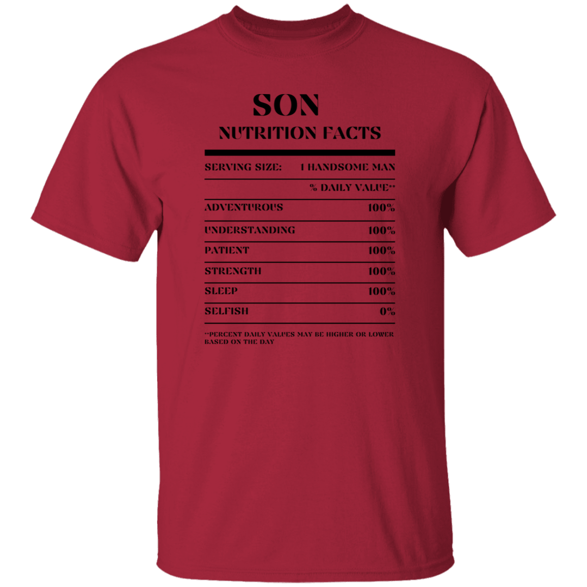 Nutrition Facts T-Shirt SS - Son - Black