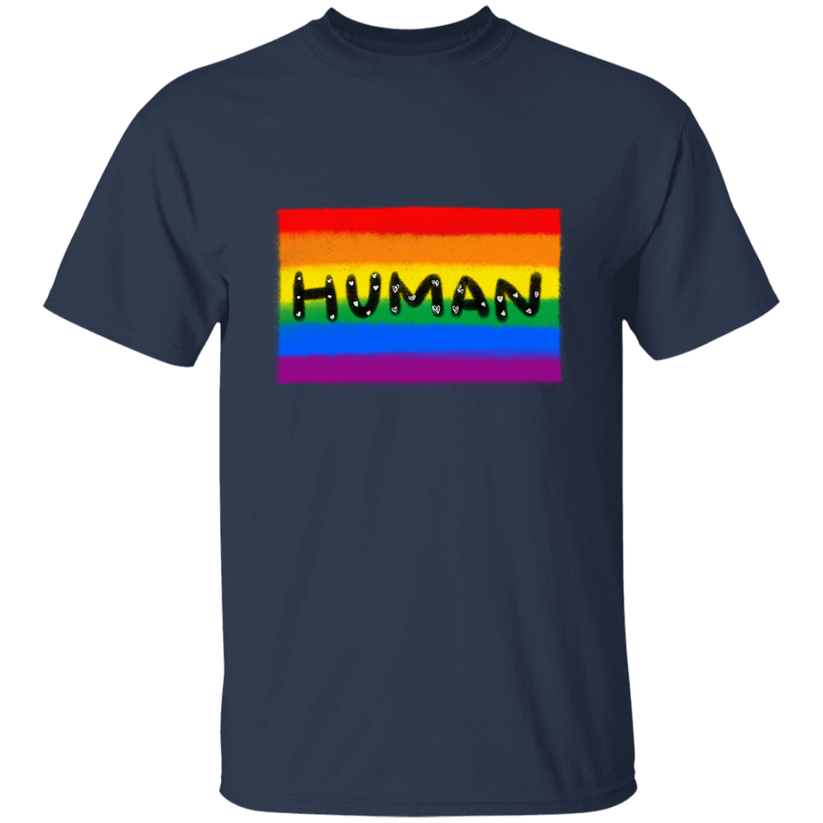 Human Pride Flag Short Sleeve Shirt