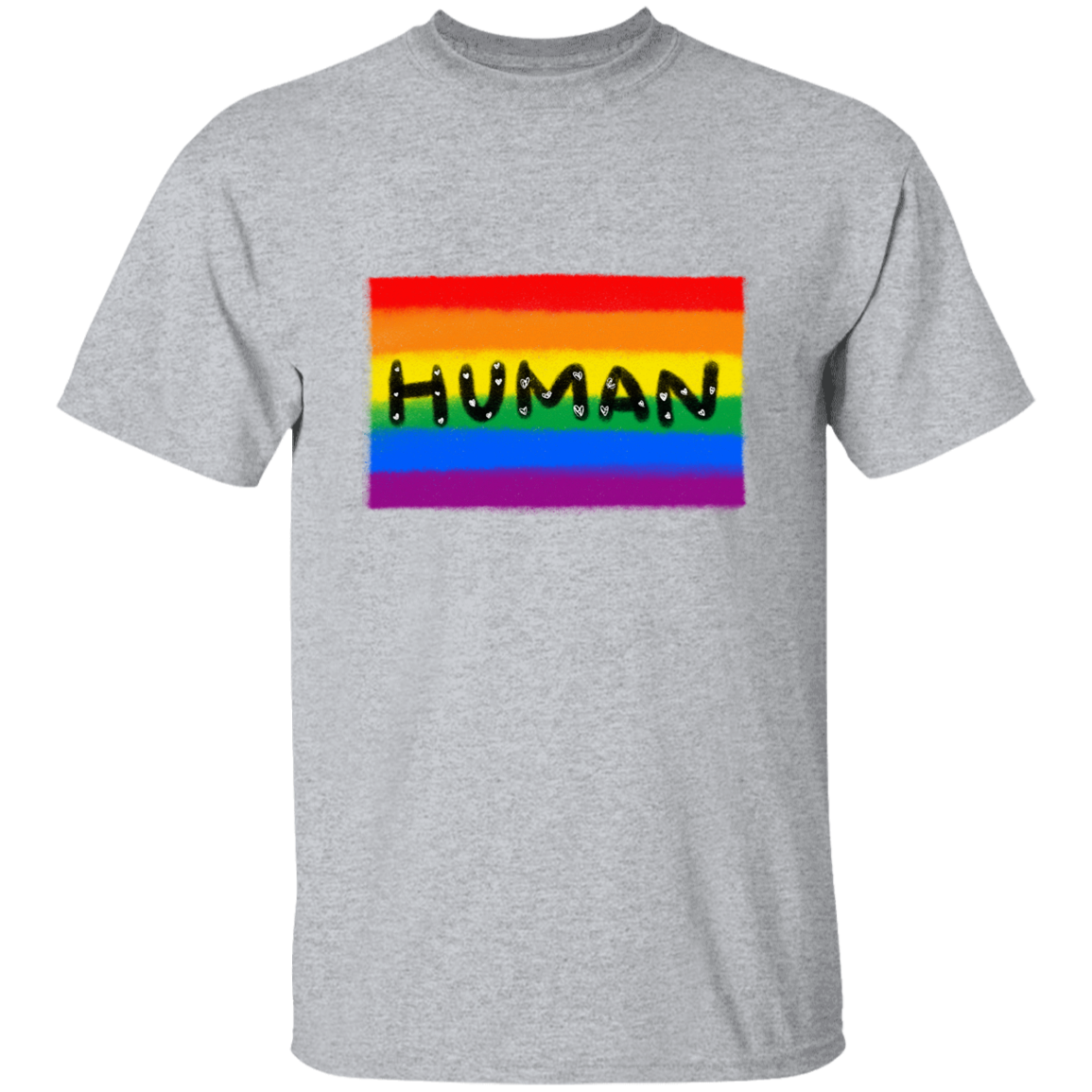 Human Pride Flag Short Sleeve Shirt