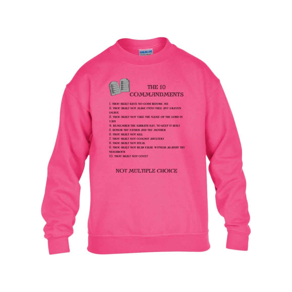 The 10 Commandments Youth Crewneck Sweatshirt - Black