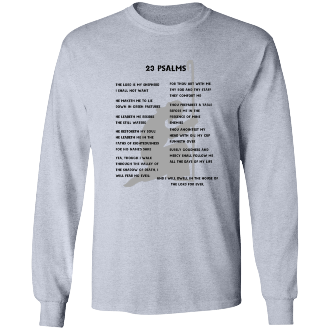 23 Psalms Long Sleeve Shirt - Black