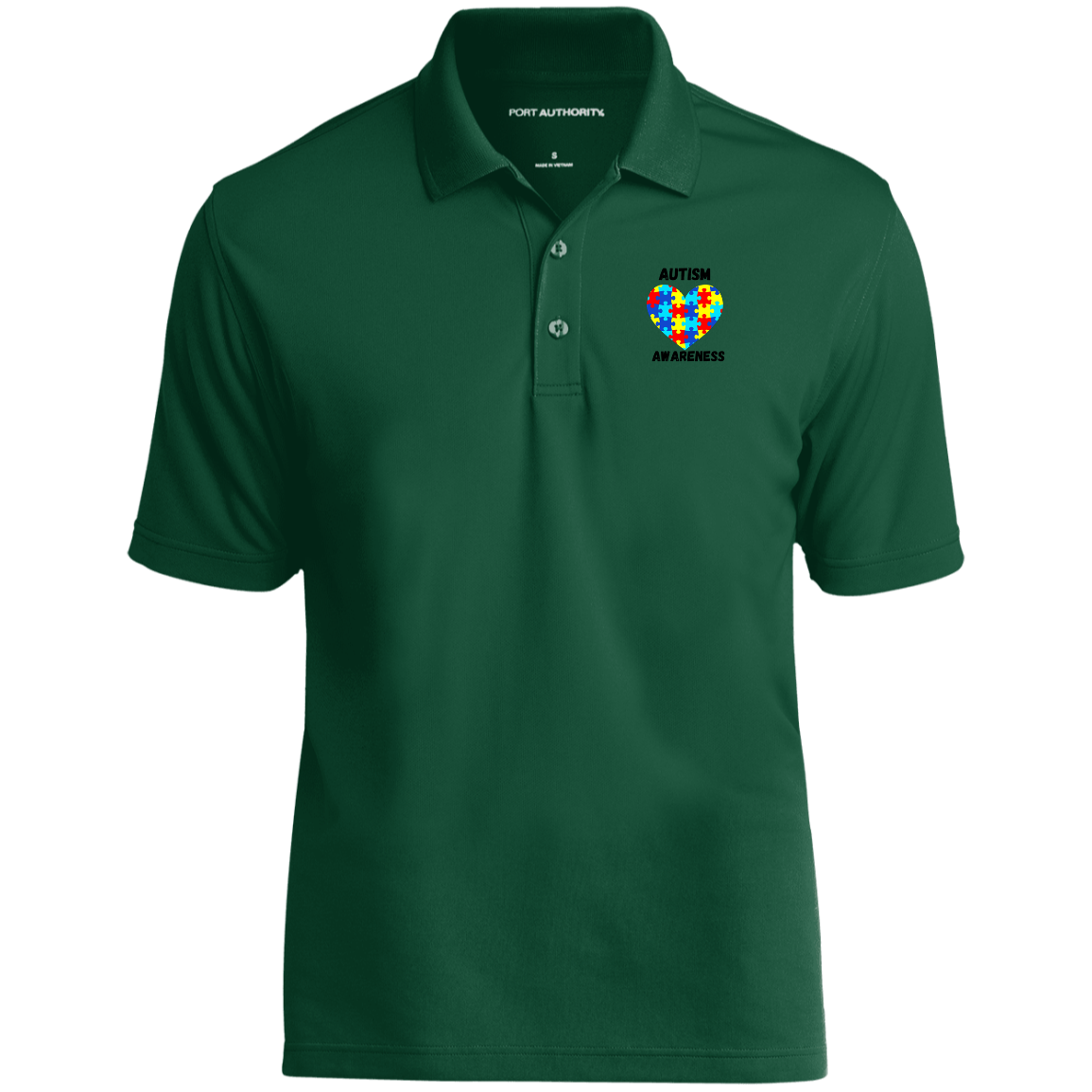 Autism Heart Short Sleeve Polo