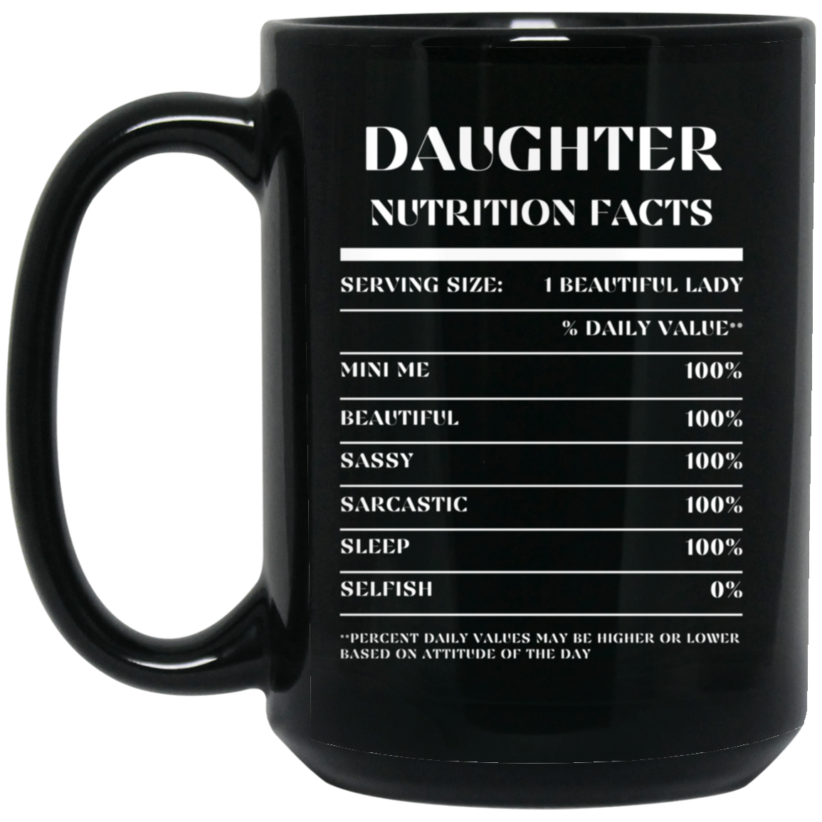 Nutrition Facts Mug - Daughter