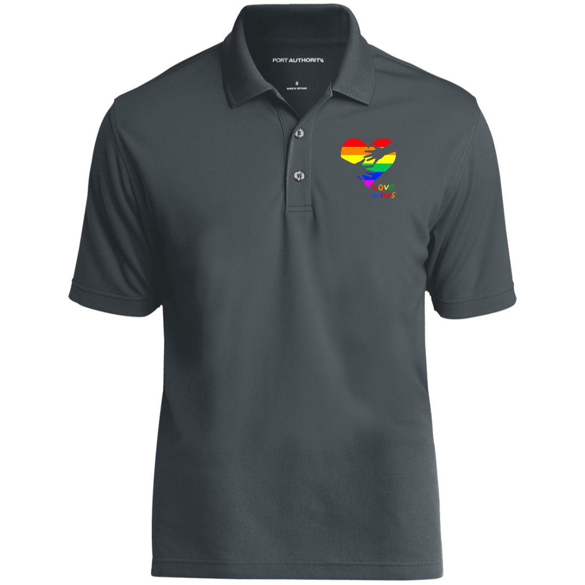 Love Wins Heart Short Sleeve Polo