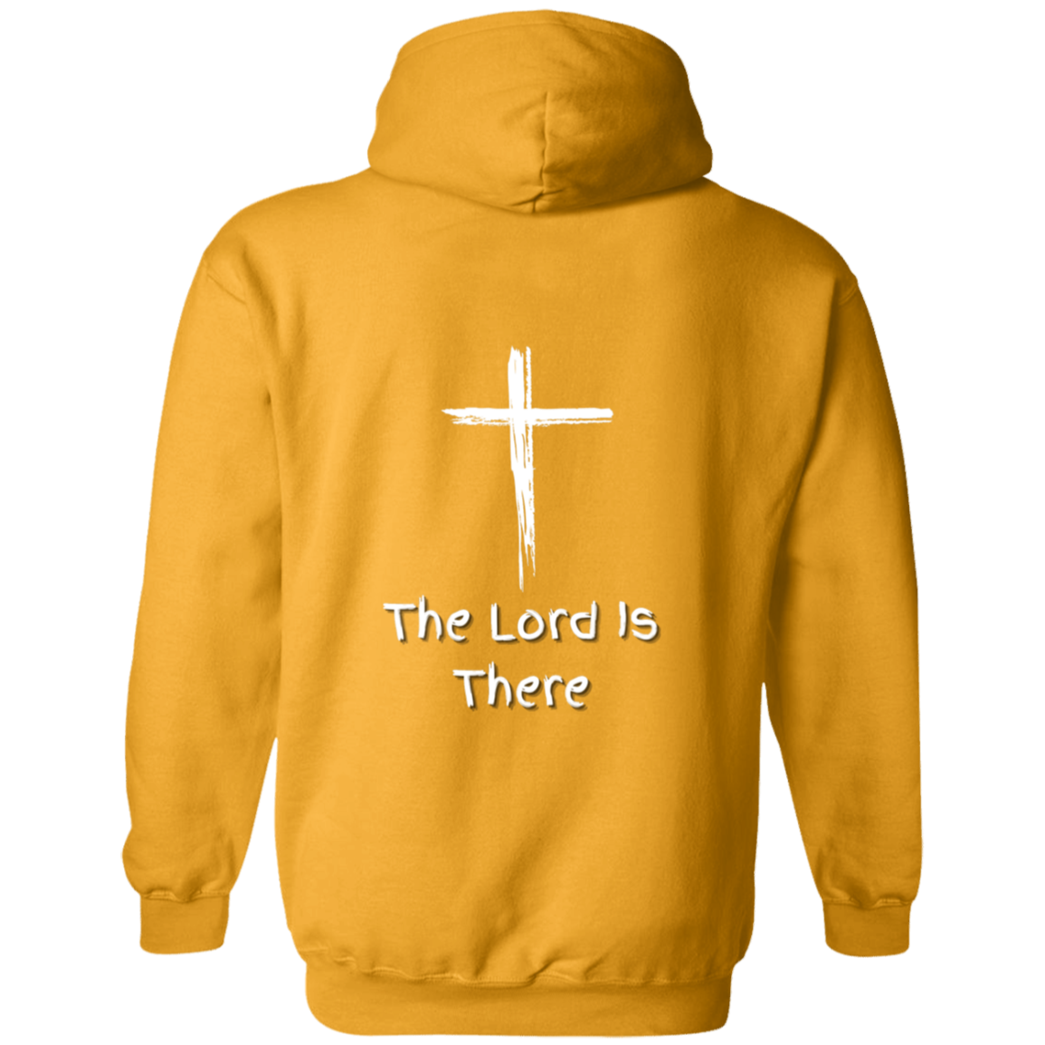 Jehovah Shammah Pullover Hoodie Front & Back - White