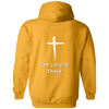 Jehovah Shammah Pullover Hoodie Front & Back - White