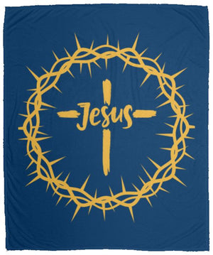 Jesus Crown Cozy Plush Fleece Blanket