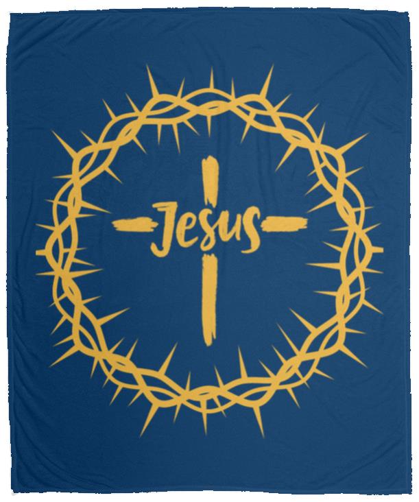 Jesus Crown Cozy Plush Fleece Blanket