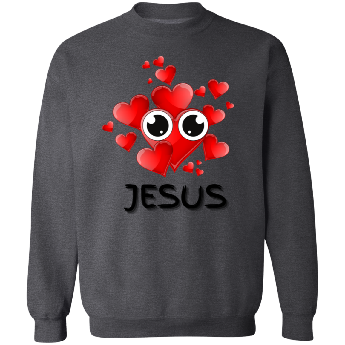 Eye Love Jesus Crewneck Pullover Sweatshirt