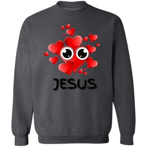 Eye Love Jesus Crewneck Pullover Sweatshirt