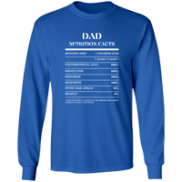 Nutrition Facts T-Shirt LS - Dad - White