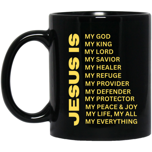 Jesus Is Christian Mug Gold