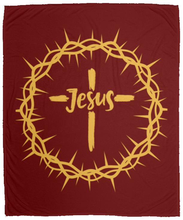 Jesus Crown Cozy Plush Fleece Blanket